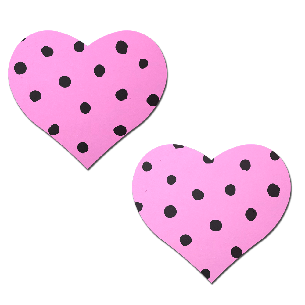 Pastease Heart w/Polka Dot - Pink/Black