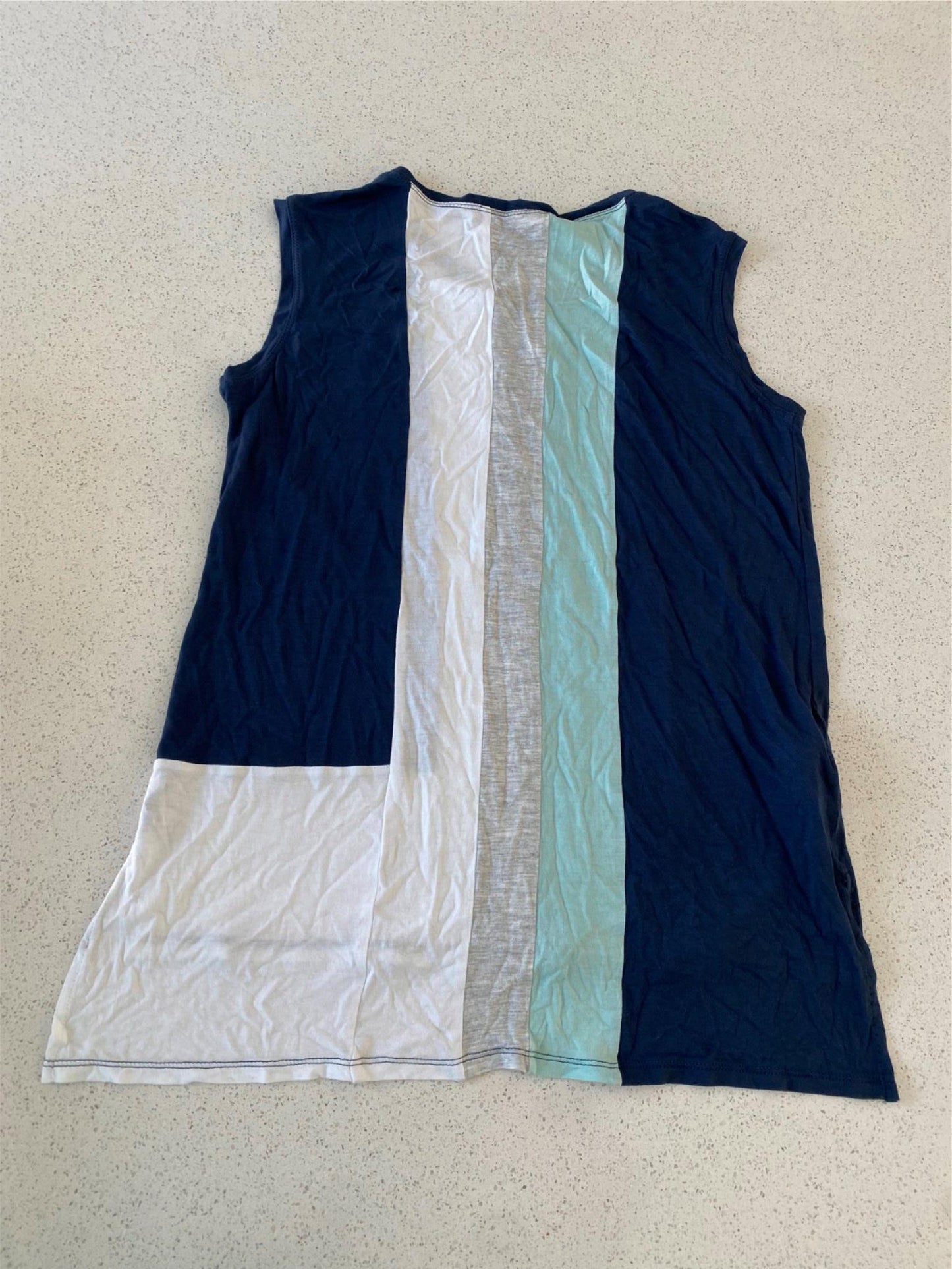BCBGMaxAzria Colorblock Sleeveless Shirt - Small
