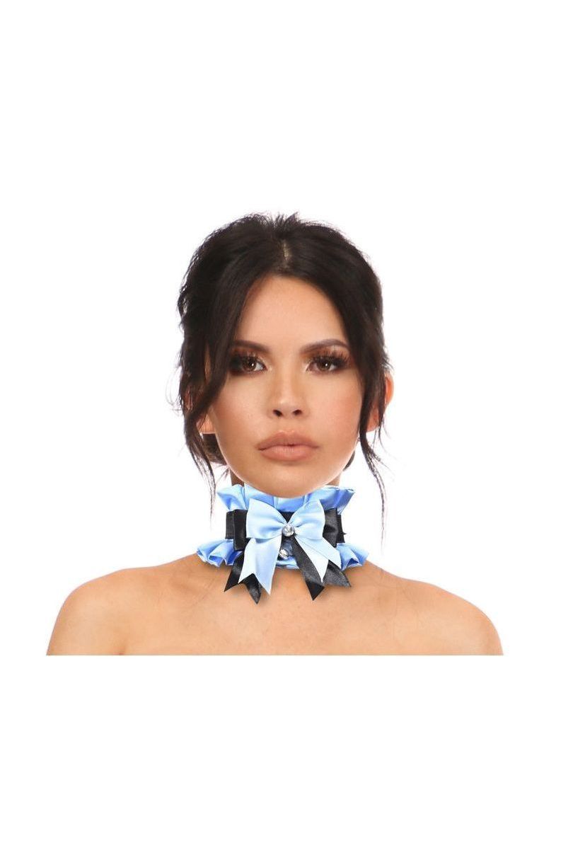 Daisy Corsets Kitten Collection Blue/Black Choker