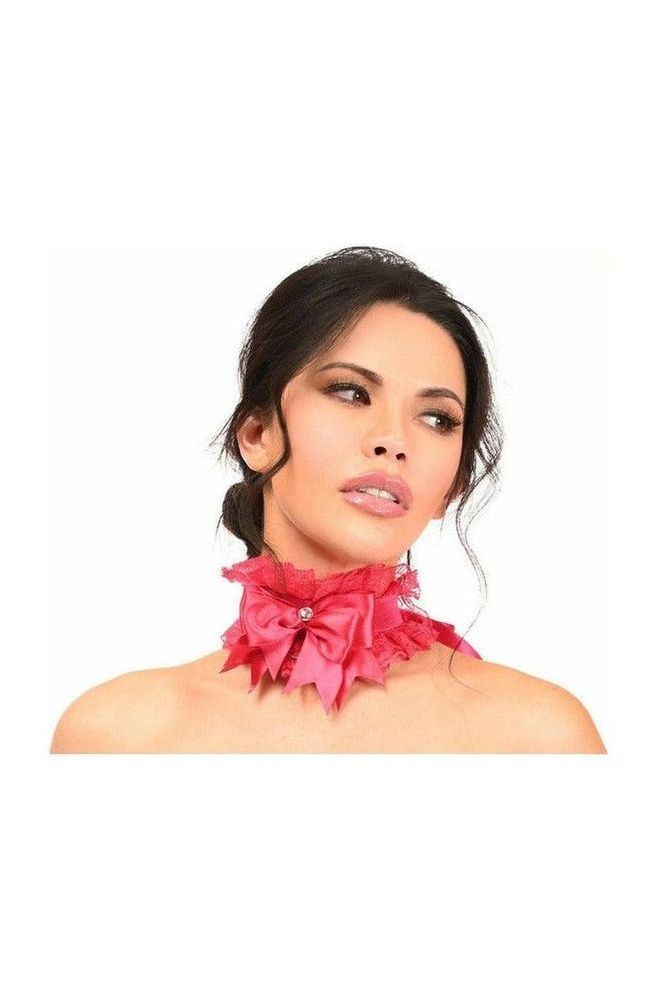 Daisy Corsets Kitten Collection Fuchsia/Fuchsia Lace Choker