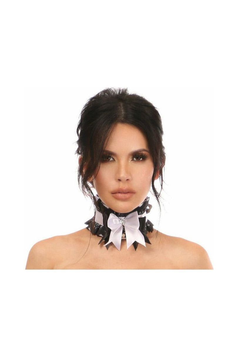 Daisy Corsets Kitten Collection White/Black Lace Choker