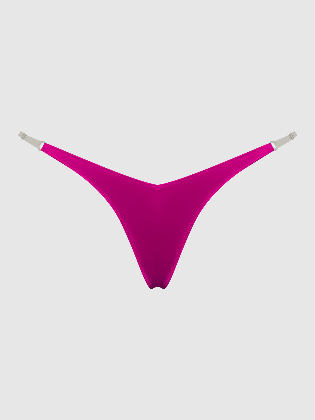 Krystal Clear Strap Thong Fuchsia Pink