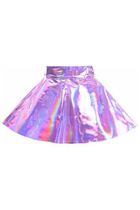 Daisy Corsets Lavender Holo Skater Skirt