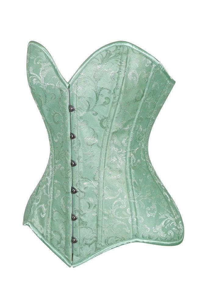 Daisy Corsets Lavish 2 PC Mint Green Brocade Corset & Black Lace Skirt Set