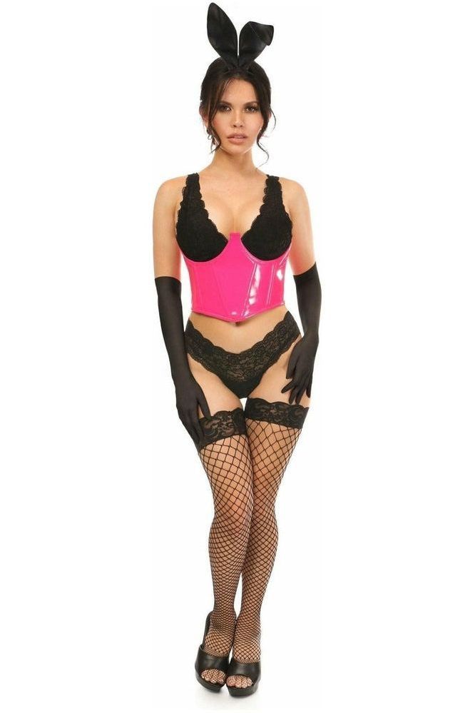 Daisy Corsets Lavish 4 PC Pink PVC Bunny Corset Costume