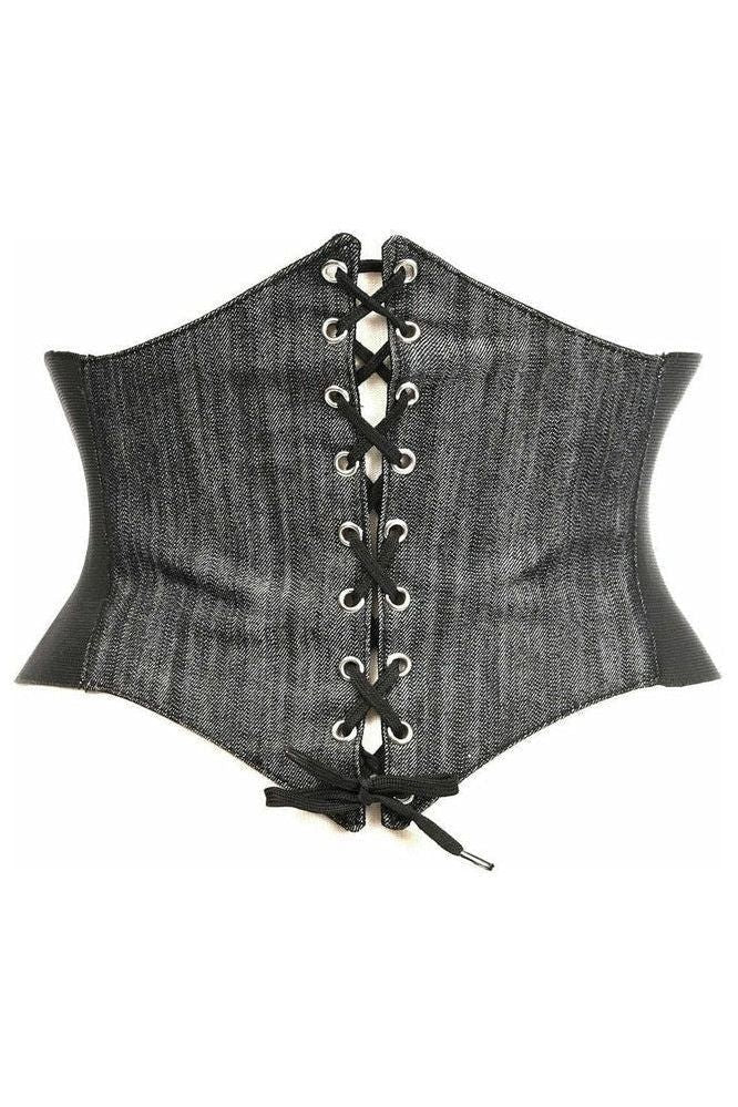 Daisy Corsets Lavish Black Denim Corset Belt Cincher