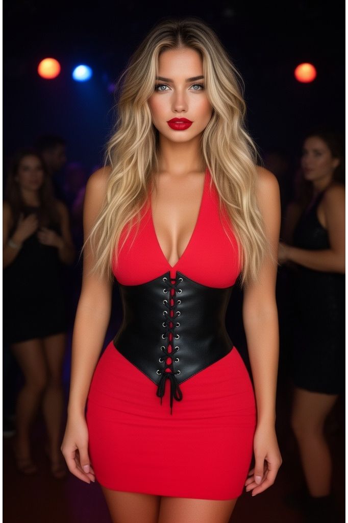 Daisy Corsets Lavish Black Faux Leather Corset Belt Cincher