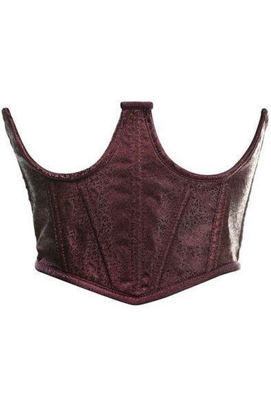 Daisy Corsets Lavish Dark Brown Brocade Open Cup Waist Cincher