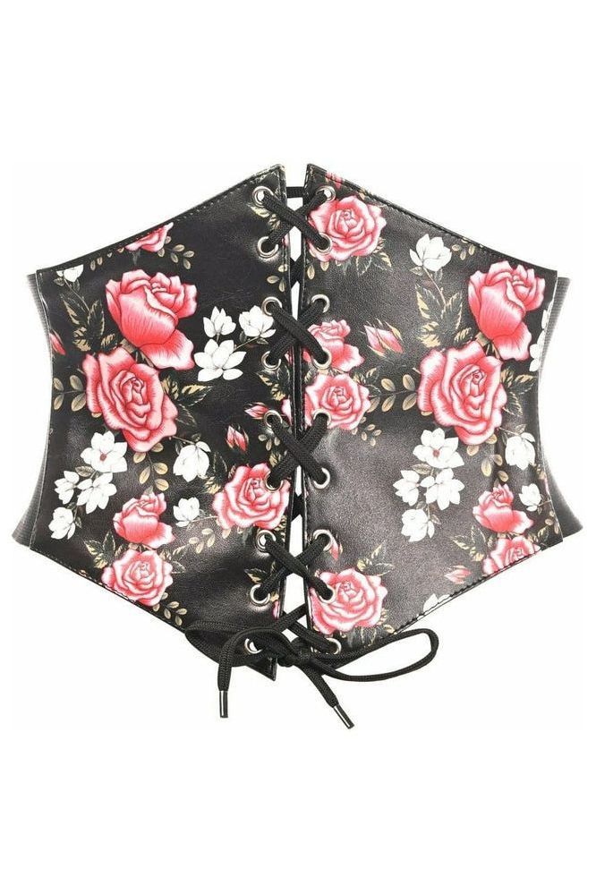 Daisy Corsets Lavish Floral Print Lace-Up Corset Belt Cincher