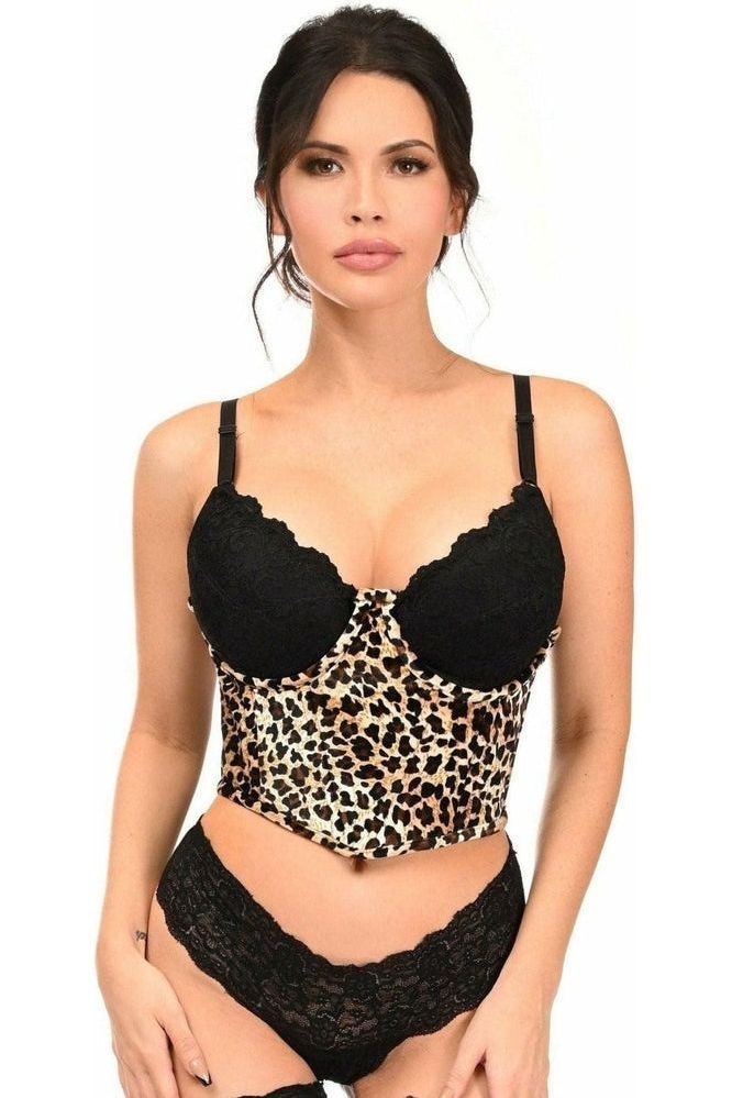 Daisy Corsets Lavish Leopard Velvet Underwire Open Cup Cincher Corset