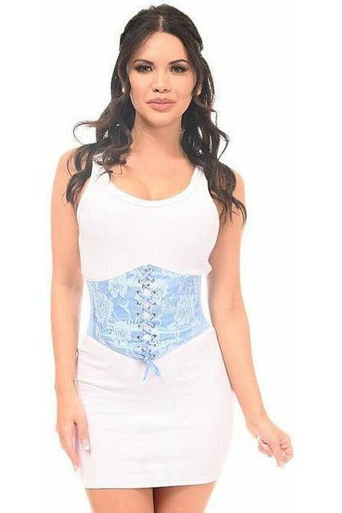 Daisy Corsets Lavish Light Blue Lace Corset Belt Cincher