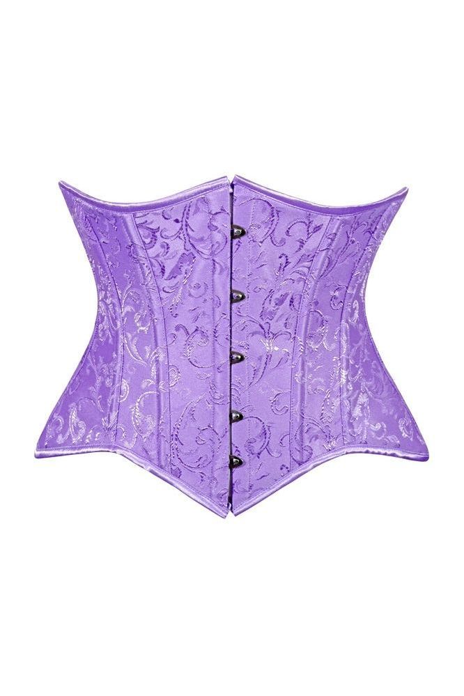 Daisy Corsets Lavish Lt Purple Brocade Waist Cincher Under Bust Corset w/Front Busk Closure
