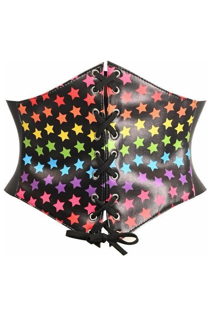 Daisy Corsets Lavish Rainbow Stars Lace-Up Corset Belt Cincher