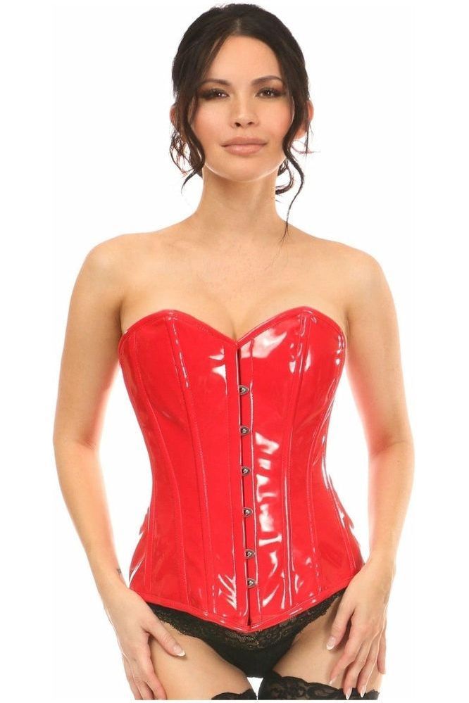 Daisy Lavish Red Patent Overbust Corset