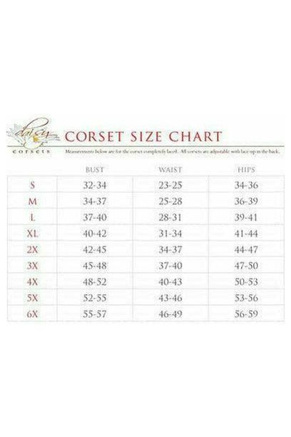 Lavish Tan w/Black Lace Overlay Open Cup Waist Cincher - Daisy Corsets