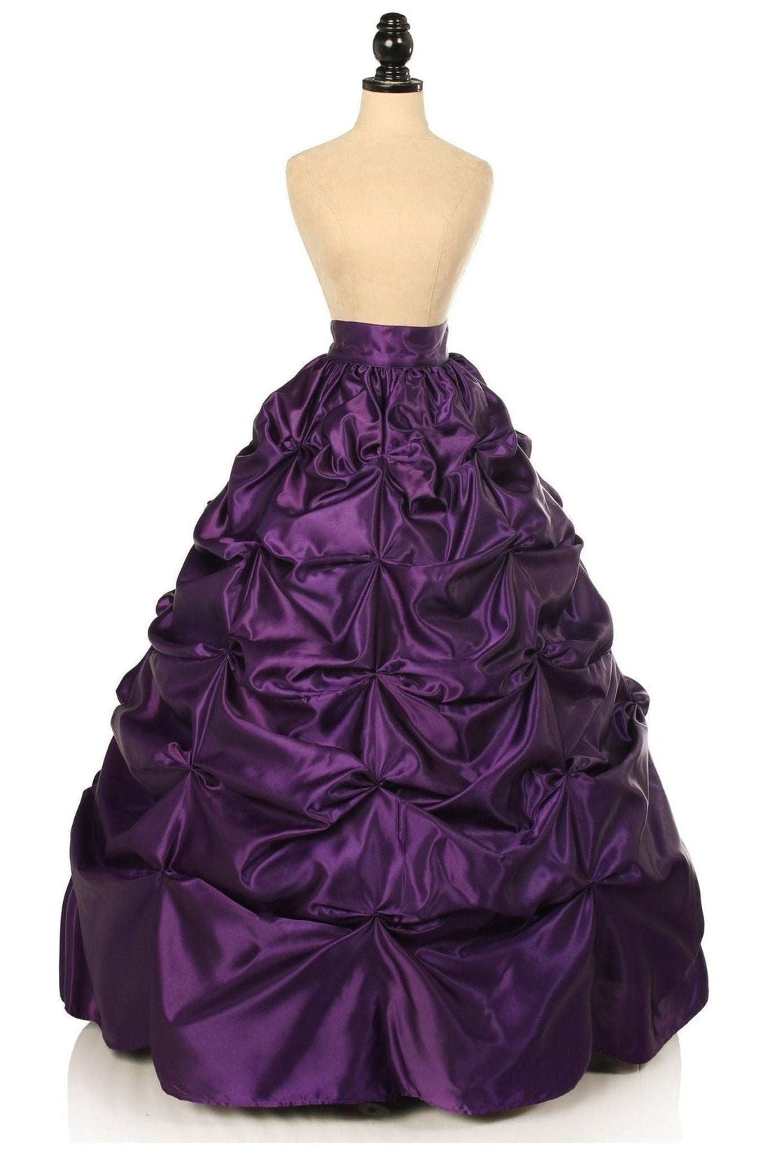 Daisy Corsets Plum Satin Pick-Up Long Skirt