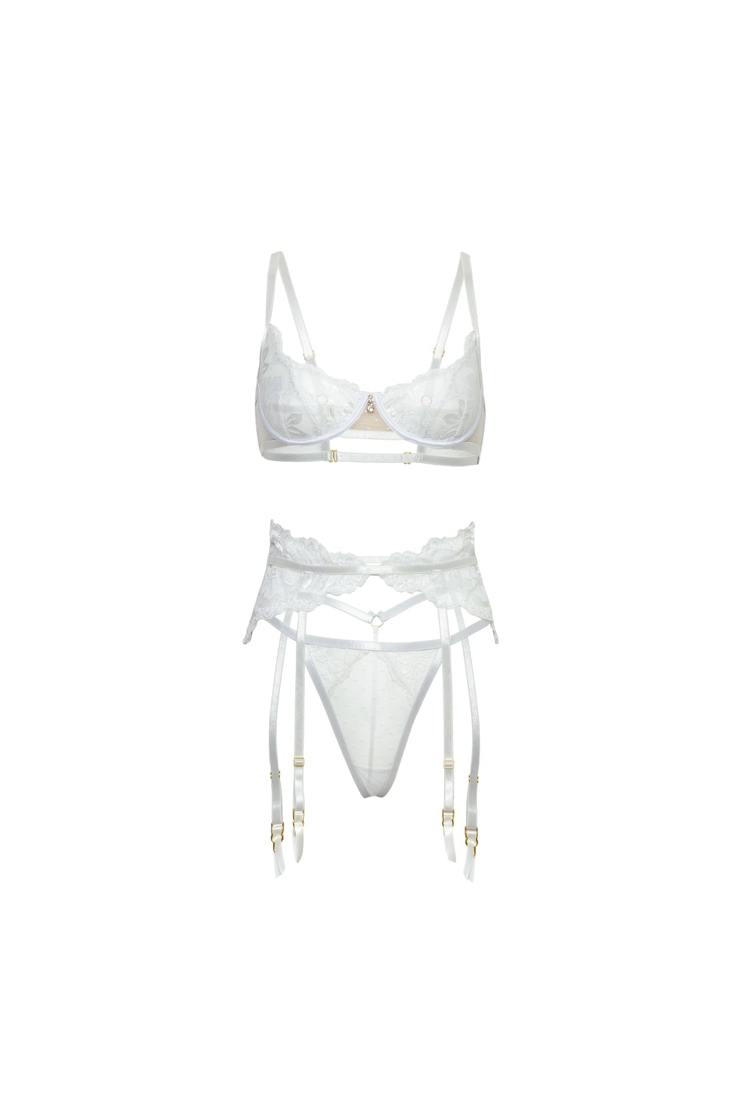 Oh la la Cheri Portia Open Cups Shelf Bra Set