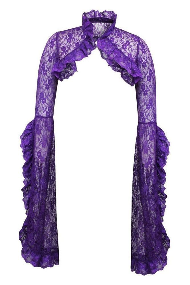 Daisy Corsets Purple Lace Shrug Bolero Jacket