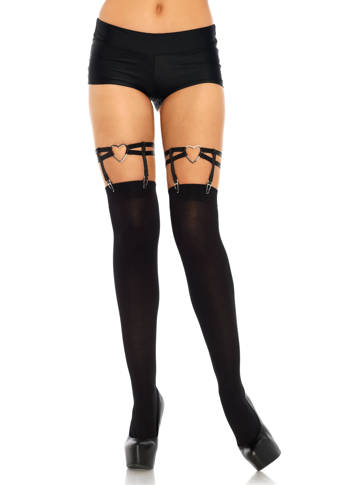 "Heart Thigh High Suspender Garter - One Size LA-2332"