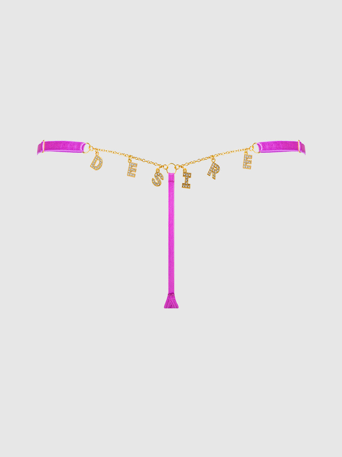 Reanna Lace & Chain DESIRE Charm G-String Panty Pink