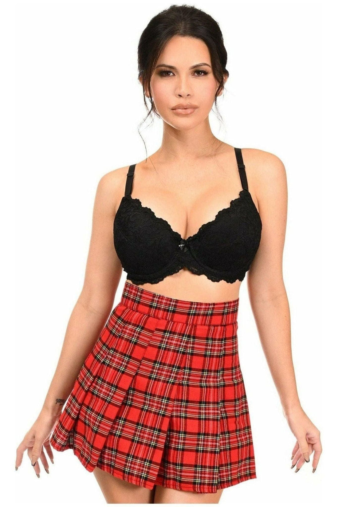 Daisy Corsets Red Plaid Skirt