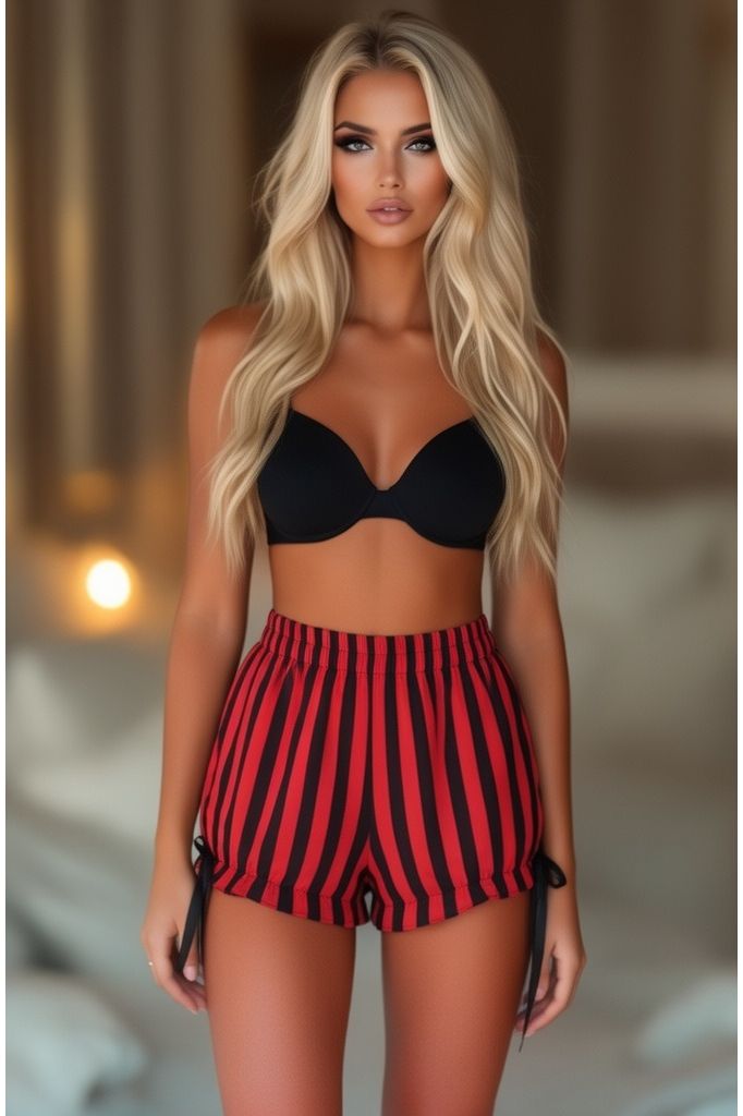 Daisy Corsets Red/Black Striped Bloomers