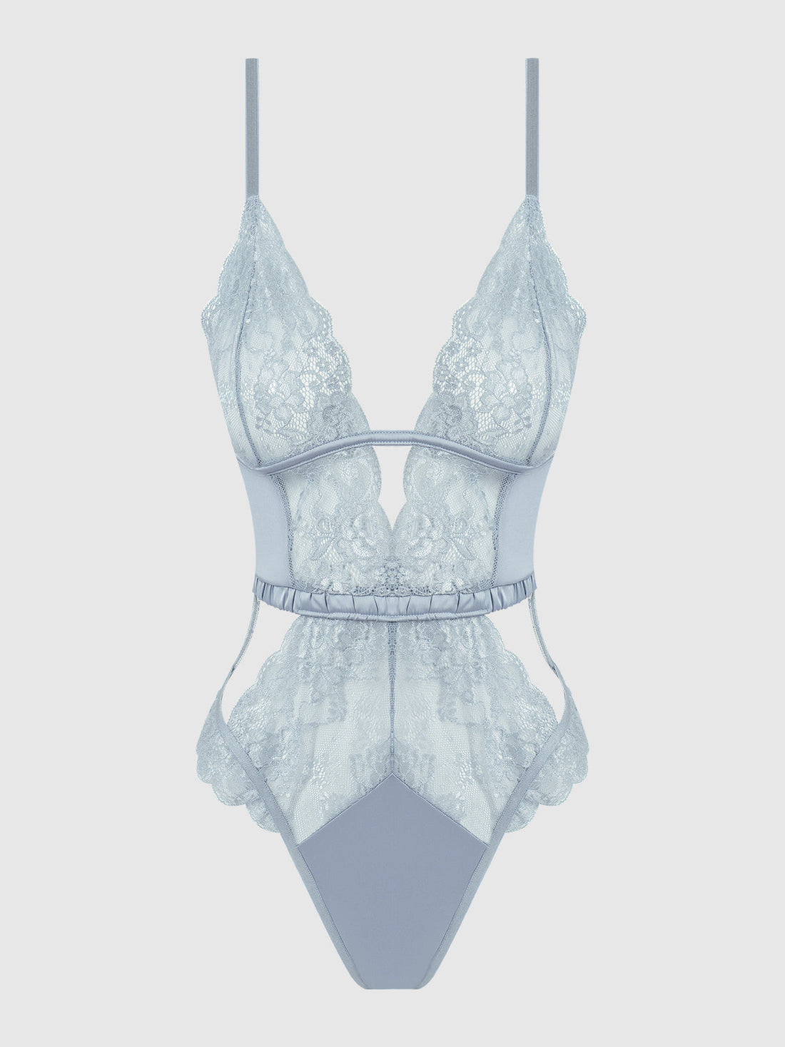 Sienna Satin & Lace Wireless Teddy