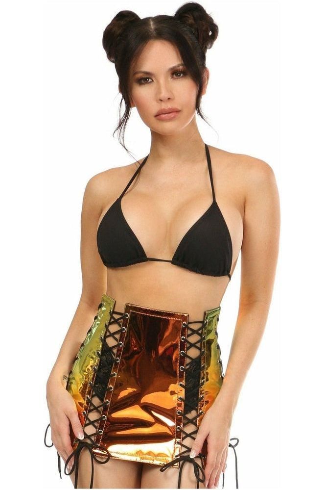 Daisy Corsets Sunset Holo Lace-Up Skirt