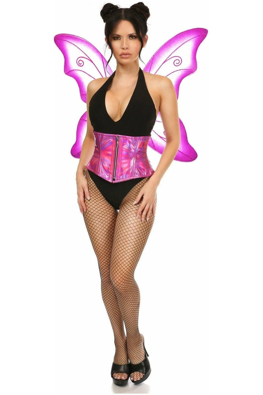 Daisy Corsets Top Drawer 2 PC Fuchsia Pixie Fairy Corset Costume