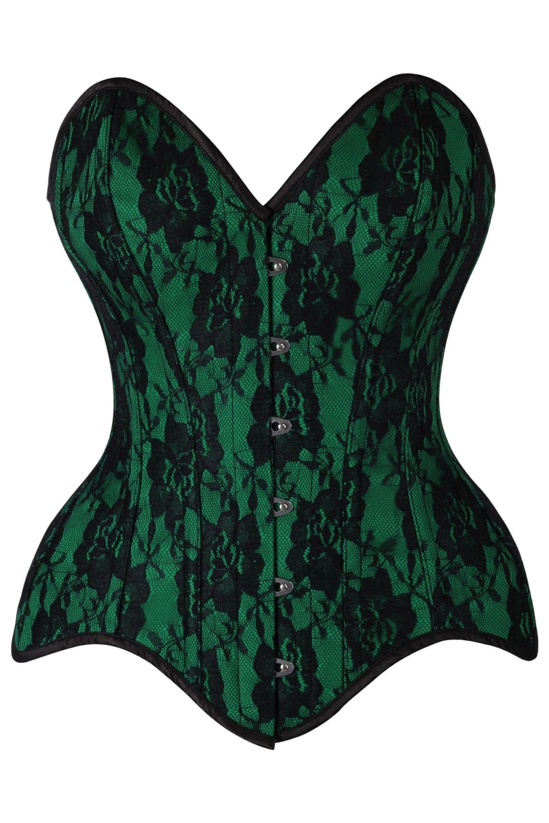Daisy Corsets Top Drawer 5 PC Premium Boudoir Bunny Corset Costume Green