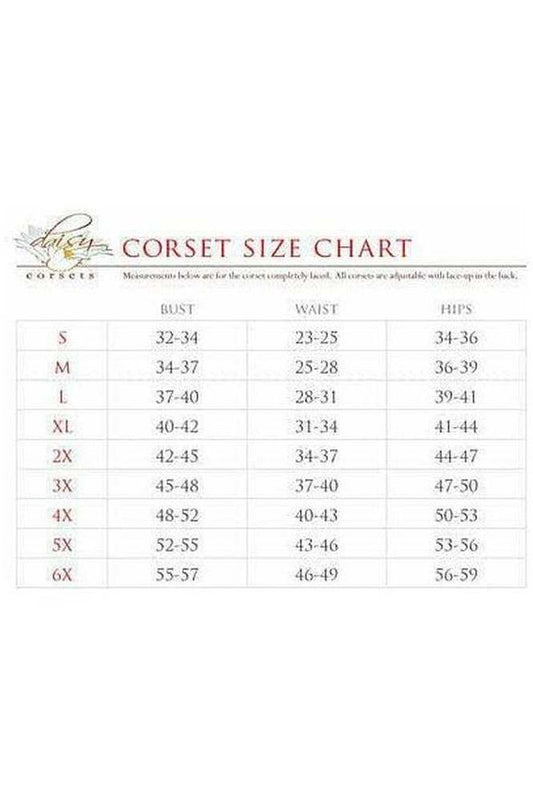 Top Drawer Black Faux Leather Double Steel Boned Curvy Cut Waist Cincher - Daisy Corsets