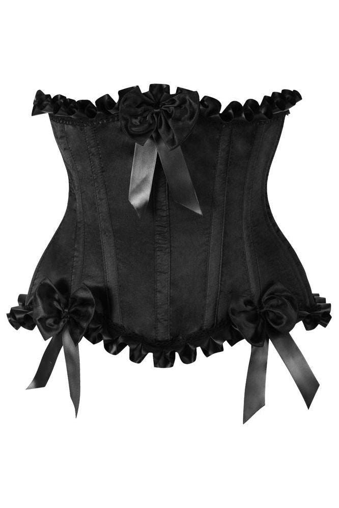 Daisy Corsets Top Drawer Black Steel Boned Burlesque Underbust Corset Waist Cincher