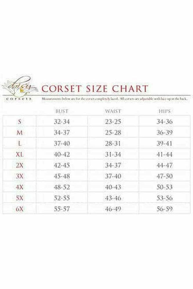 Daisy Corsets Top Drawer Red Metallic Steel Boned Under Bust Corset