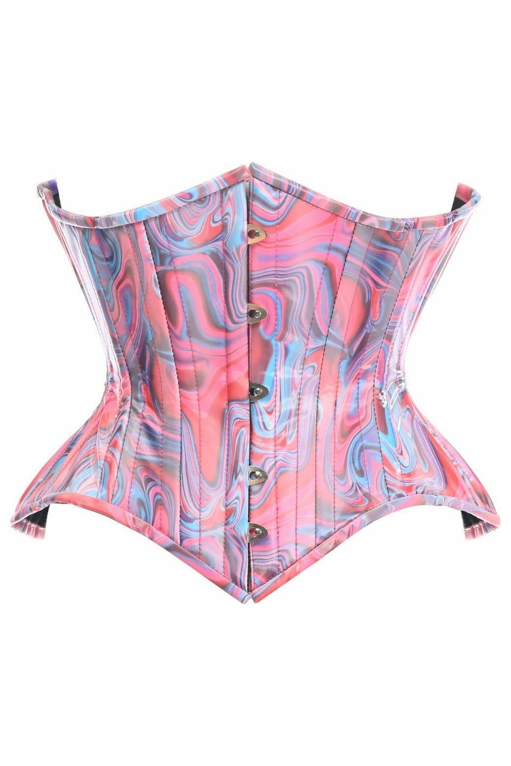 Daisy Corsets Top Drawer Retro Swirl Steel Boned Curvy Cut Underbust Cincher Corset