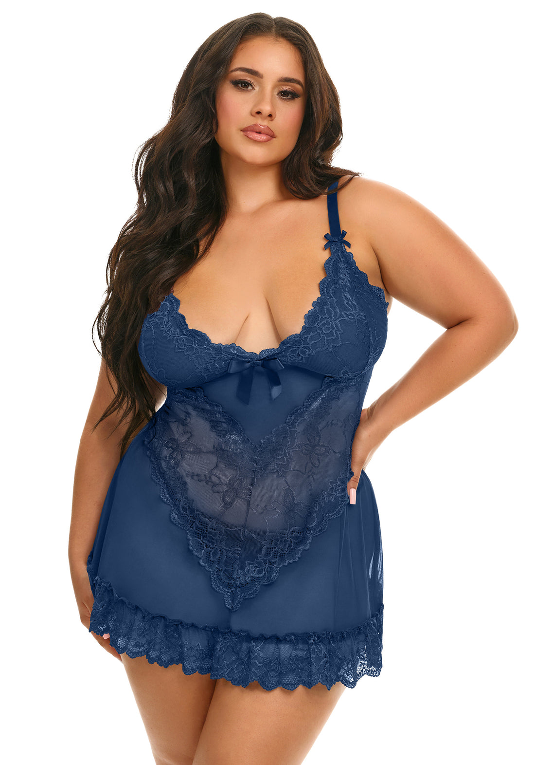 Oh la la Cheri Queen Sweet Valentine Babydoll Estate Blue