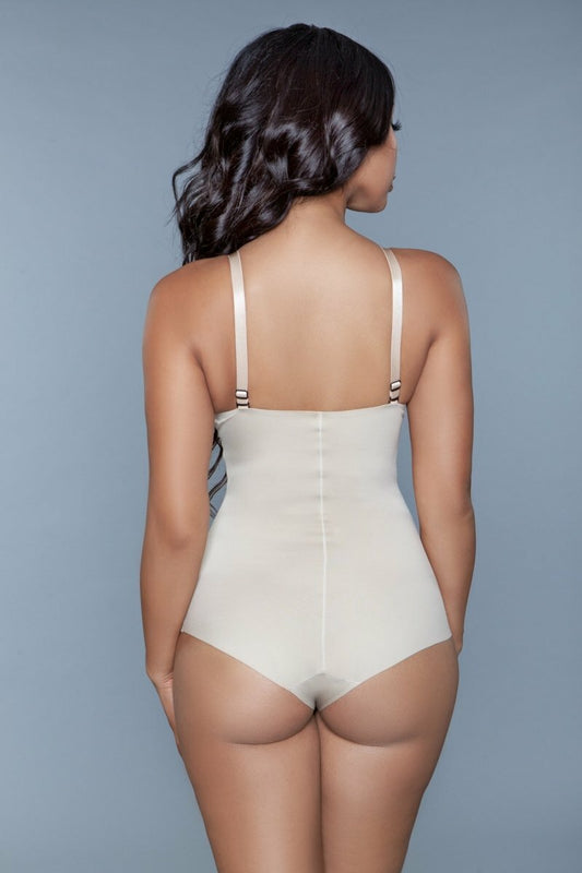 BeWicked What Waist Shapewear Bodysuit Beige