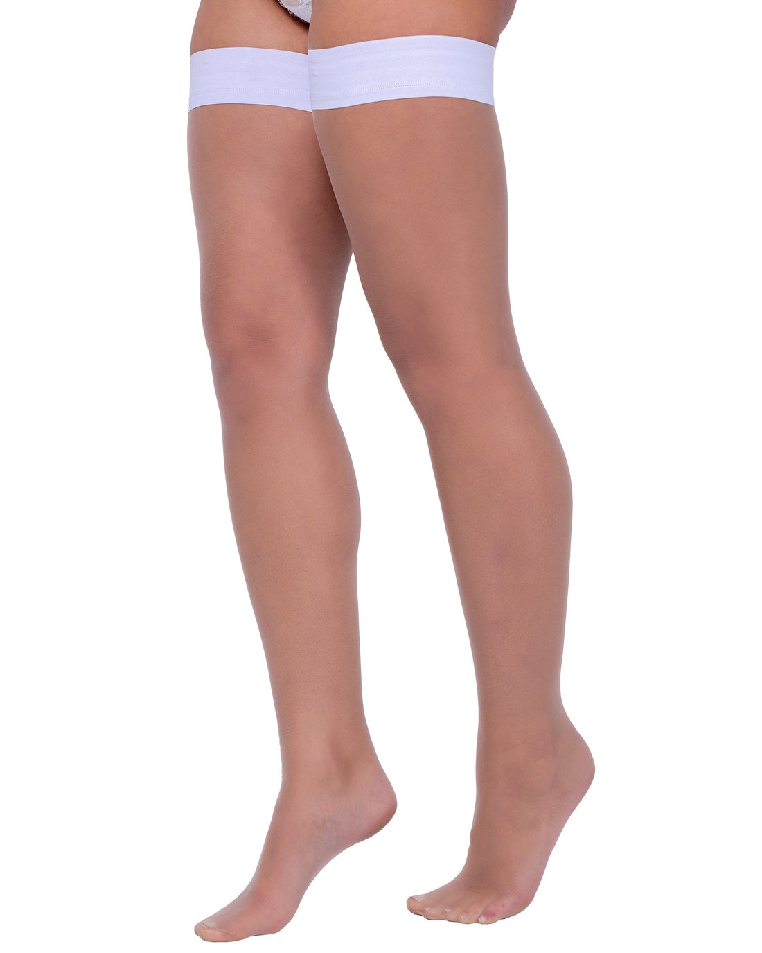 Roma Confidential Sheer Stay up Stockings Thigh Highs White Top