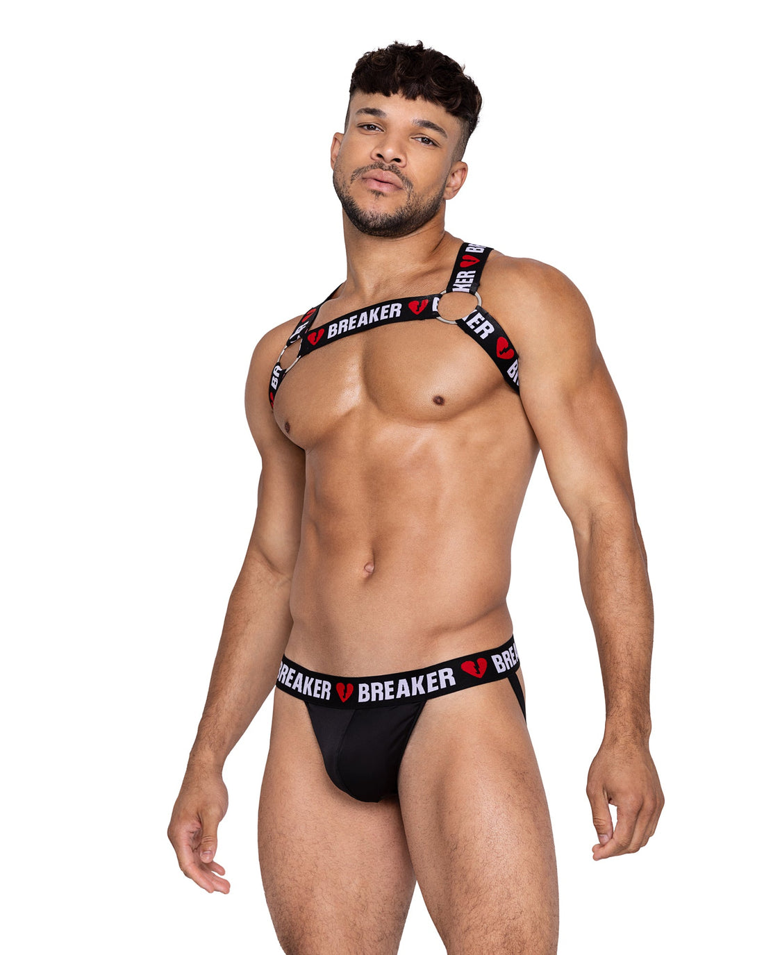 Roma Confidential Heartbreaker Mens Jockstrap Underwear Black Red
