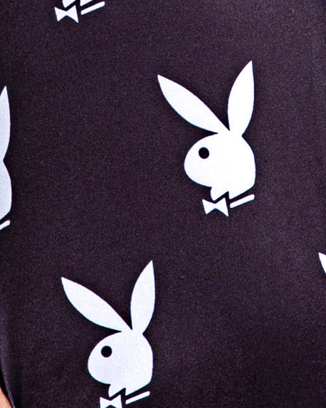 Playboy Slumber Bunny Romper Black/White