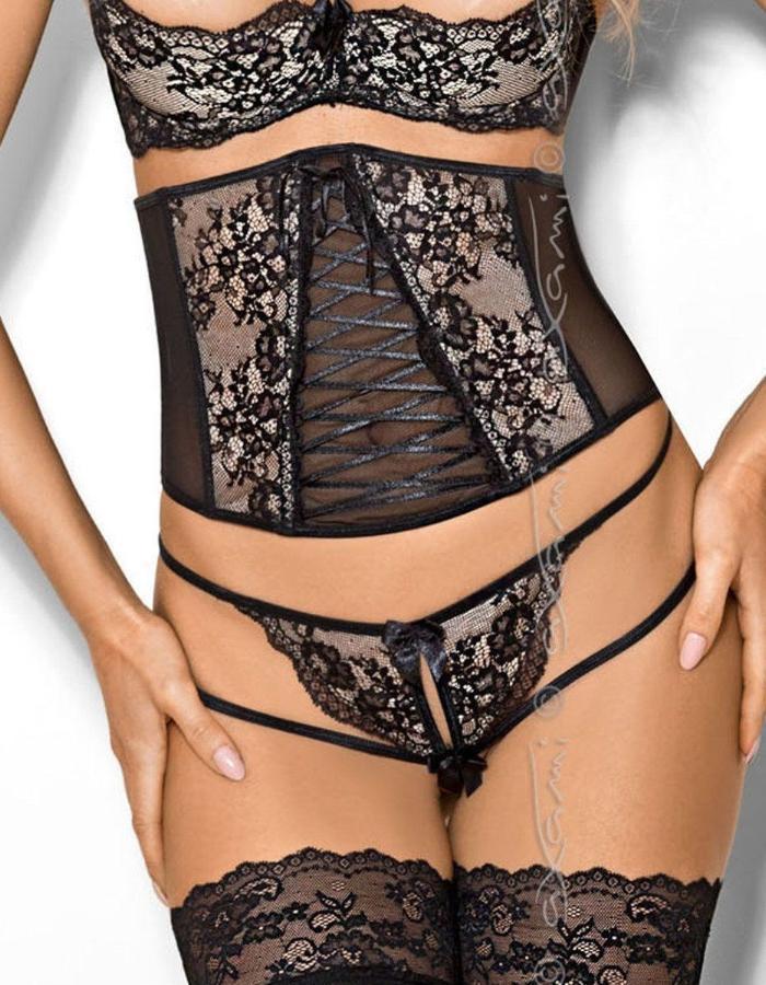 Axami 7842 Peanut Tarte Lace-up Waspie Corset MADE IN EUROPE