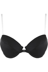 Axami 5780 Biustonosz Push Up Bra Basic Black Transparent Back