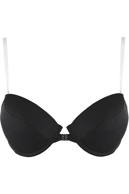 Axami 5780 Biustonosz Push Up Bra Basic Black Transparent Back