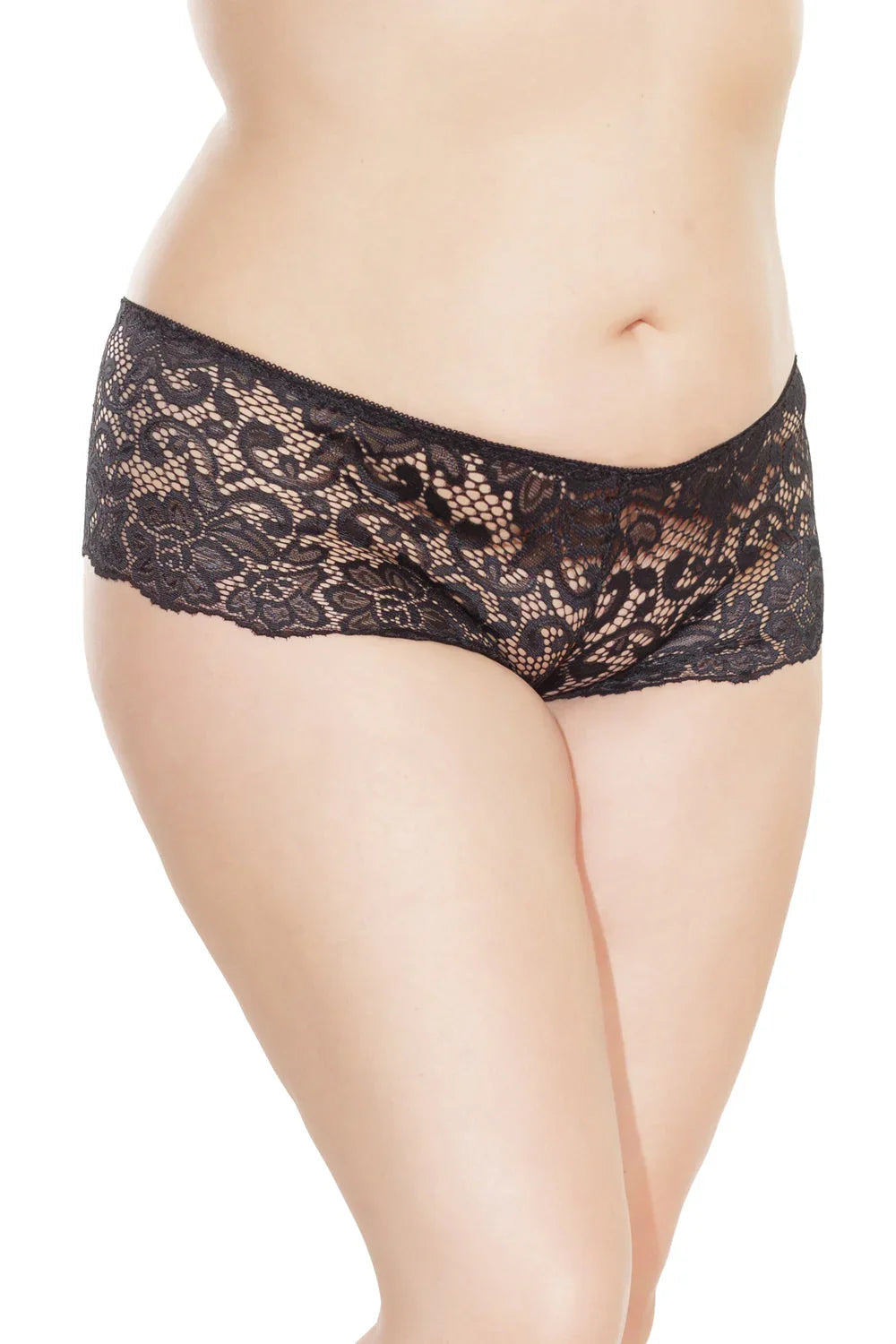 Coquette Queen Brief Encounter Booty Shorts Black