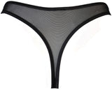 Axami Brilliance Embroidery Strappy Thong Panty Blue Shimmer