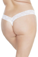 Coquette Queen Risky Business Crotchless Thong White