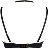Axami 10361 Fancy Lace Shelf Bra Strappy Caged Open Cups Luxury Made in Europe