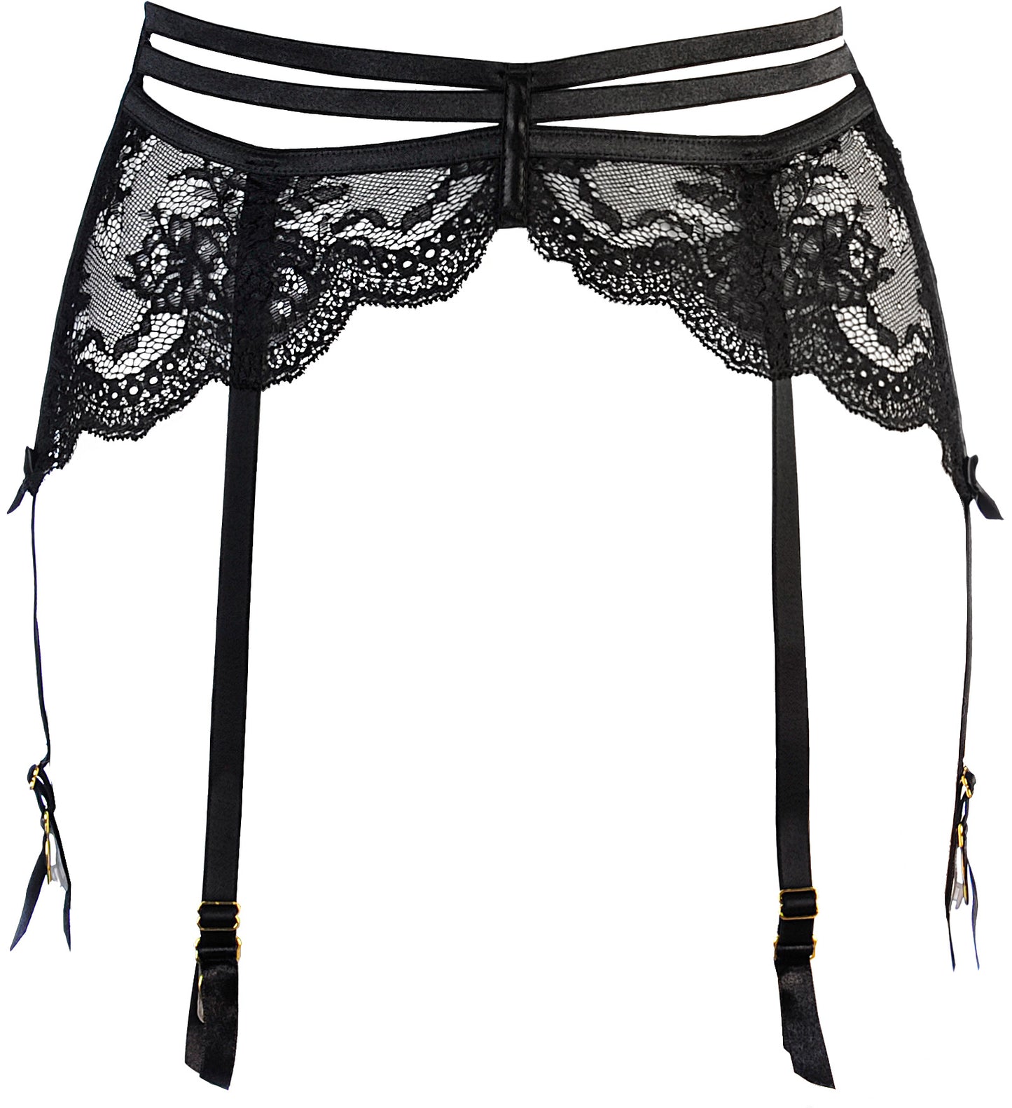 Axami 10712 Garter Belt Just Like Heaven Black Lace