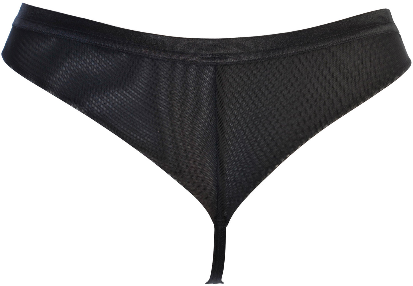 Axami V-10738 Shimmering Embroidery Sheer String Panty Black