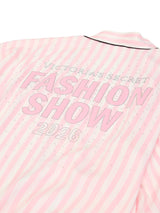 Victoria's Secret Fashion Show 2026 Rhinestone Angel Wings Satin Robe Iconic Pink Stripes