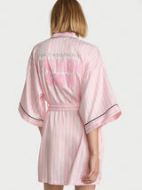 Victoria's Secret Fashion Show 2026 Rhinestone Angel Wings Satin Robe Iconic Pink Stripes
